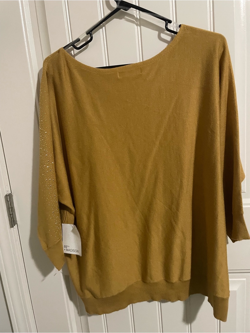 89th & Madison Mustard Studded Knit Sweater - Picture 8 of 8